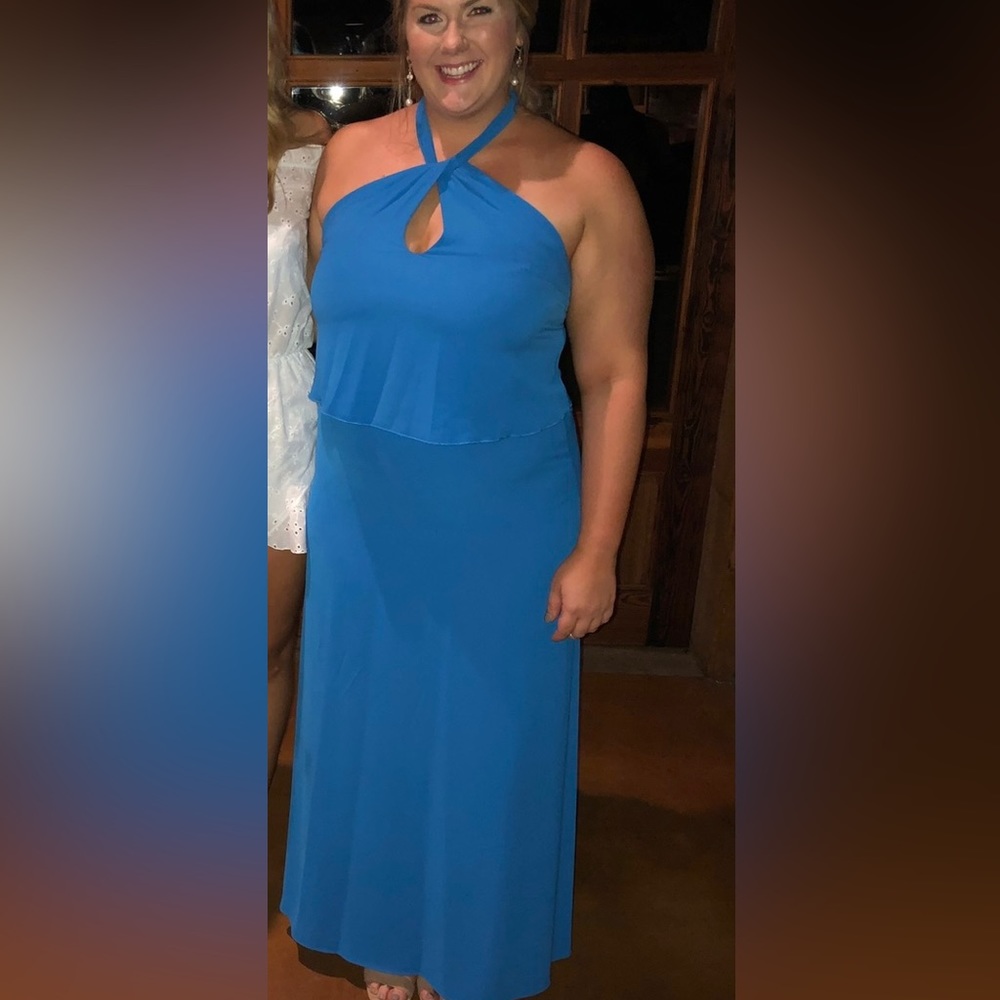 Cobalt Blue Halter Dress